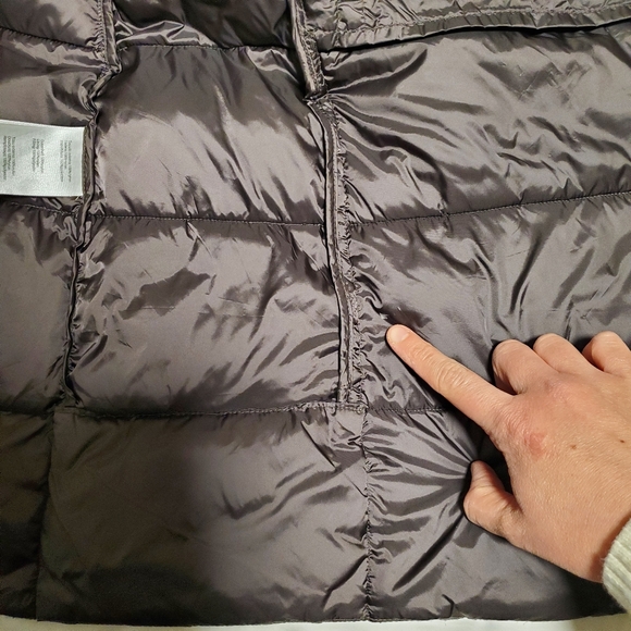 SAVE THE DUCK Dark Brawn Long Puffer Jacket, Size L - Picture 13 of 16